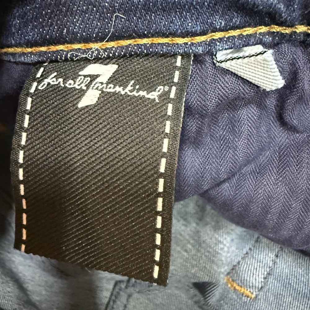 7 For All Mankind Tailorless Bootcut Dark Blue Jeans-Size 31 - Picture 7 of 15